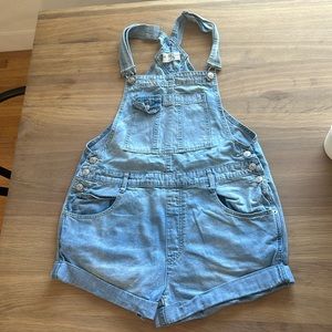 SOLD Free People Blue Jean Shorts Overalls